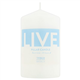 Tesco Small Unfragranced Pillar Candle - White