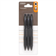 Tesco Retractable Gel Pens Black 3 Pack
