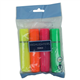 Tesco Rectangular Highlighters Asstd 4 Pack