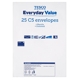 Tesco Manilla C5 Envelope 25Pk