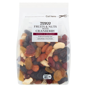 Tesco Fruit & Nut Mix With Cranberry 300g