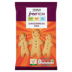 Tesco Free From Gingerbread Men 154g