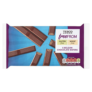 Tesco Free From Belgian Chocolate Wafers 107G