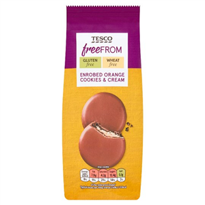 Tesco Free From Orange Cookies & Cream Biscuits 192G