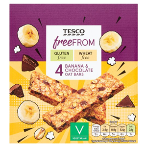 Tesco Free From 4 Banana & Chocolate Oat Bar 4X25g