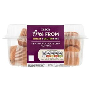 Tesco Free From Chocolate Chip Mini Muffin 200G