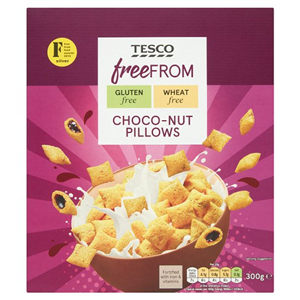 Tesco Free From Choco-Nut Pillows 300G
