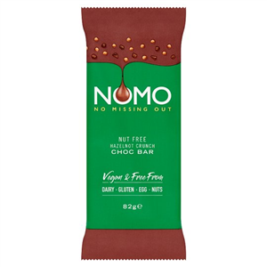 Nomo Free From Hazelnot Crunch Chocolate Bar 82G