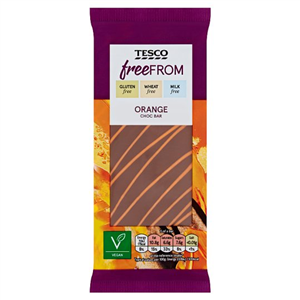 Tesco Free From Orange Chocolate Bar 90G