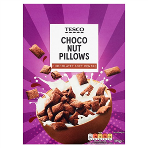 Tesco Pillows Choco-Nut Cereal 375G