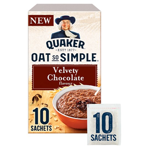 Quaker Oat So Simple Velvety Chocolate Porridge 10 Pack 365G