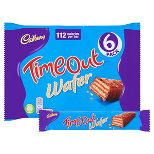 Cadbury Timeout Wafer Biscuits 6 X 21.2G