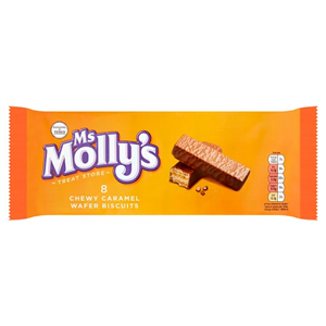 Ms Molly's 8 Chewy Caramel Wafer Biscuits 224G