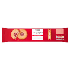 Tesco Jam Sandwich Creams Biscuit 150G
