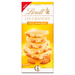 Lindt Les Grande White Almond Chocolate Bar 150G