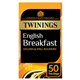 Twinings English Breakfast 50 Teabags 125G