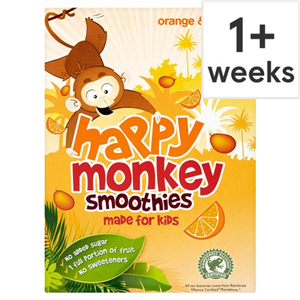 Happy Monkey Orange & Mango Smoothie 4 X 180 Ml