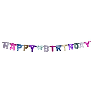 Tesco Small Happy Birthday Die Cut Foil Bunting