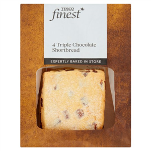 Tesco Finest Triple Chocolate Shortbread 4 Pack