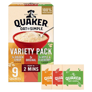 Quaker Oat So Simple Variety Pack Porridge 9 Pack 297G