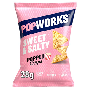 Popworks Sweet & Salty Popped Crisps 28g