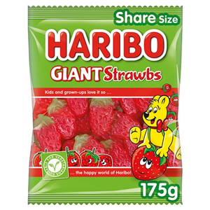 Haribo Giant Strawbs Fruit Gums 175g