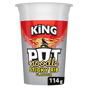 Pot Noodle King Sticky Rib Snack 114g