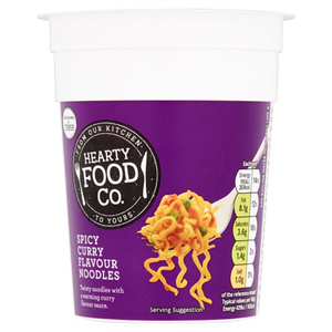 Hearty Food Co Spicy Curry Flavoured Noodles 70g