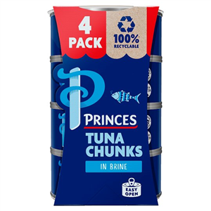 Princes Tuna Chunks In Brine 4X145g