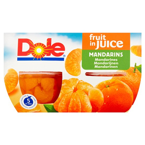 Dole Fruit Bowl Mandarins In Juice 4X113g