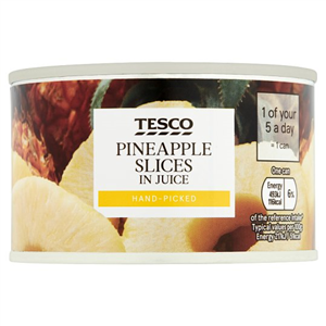 Tesco Pineapple Slices In Juice 227g