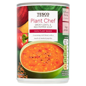 Tesco Plant Chef Lentil & Pepper Soup 400G