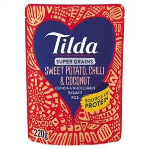 Tilda Super Grains Sweet Potato Coconut 220G